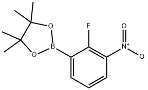 2-フルオロ-3-ニトロフェニルボロン酸ピナコールエステル 化学構造式