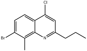 7-Bromo-4-chloro-8-methyl-2-propylquinoline Structure