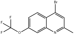 4-Bromo-2-methyl-7-trifluoromethoxyquinoline 化学構造式