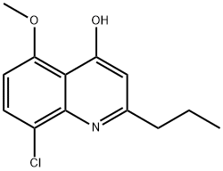8-Chloro-4-hydroxy-5-methoxy-2-propylquinoline Struktur