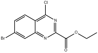 Ethyl 7-bromo-4-chloroquinazoline-2-carboxylate 化学構造式