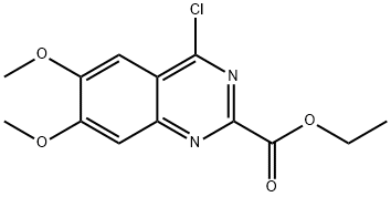 4-氯-6,7-二甲氧基喹唑啉-2-甲酸乙酯 结构式