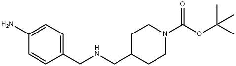 4-[(4-amino-benzylamino)-methyl]-piperidine-1-carboxylic acid  tert-butyl ester 结构式