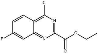 4-氯-7-氟喹唑啉-2-羧酸乙酯, 1189106-02-2, 结构式