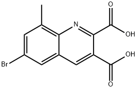 6-Bromo-8-methylquinoline-2,3-dicarboxylic acid Struktur
