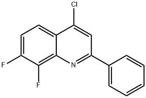 4-Chloro-7,8-difluoro-2-phenylquinoline Struktur