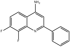 4-Amino-7,8-difluoro-2-phenylquinoline Struktur