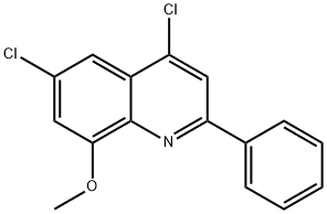 4,6-Dichloro-8-methoxy-2-phenylquinoline Struktur