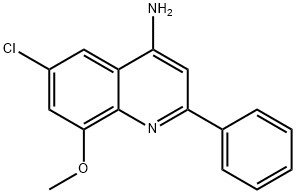 4-Amino-6-chloro-8-methoxy-2-phenylquinoline Struktur