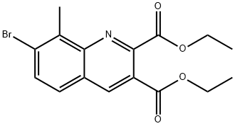 7-Bromo-8-methylquinoline-2,3-dicarboxylic acid diethyl ester Struktur