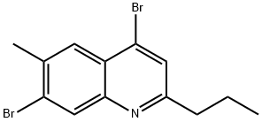 4,7-Dibromo-6-methyl-2-propylquinoline 化学構造式
