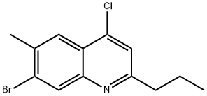 7-Bromo-4-chloro-6-methyl-2-propylquinoline Struktur