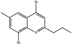 4,8-Dibromo-6-methyl-2-propylquinoline 化学構造式
