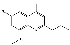 6-Chloro-4-hydroxy-8-methoxy-2-propylquinoline 结构式