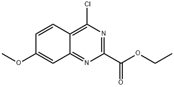 Ethyl 4-chloro-7-methoxyquinazoline-2-carboxylate 化学構造式