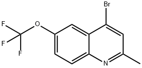 4-Bromo-2-methyl-6-trifluoromethoxyquinoline Struktur