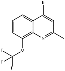 4-Bromo-2-methyl-8-trifluoromethoxyquinoline Struktur