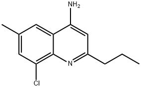 4-Amino-8-chloro-6-methyl-2-propylquinoline Struktur