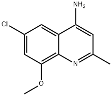 4-Amino-6-chloro-8-methoxy-2-methylquinoline Struktur