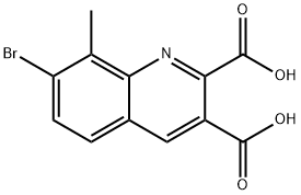 7-Bromo-8-methylquinoline-2,3-dicarboxylic acid Struktur