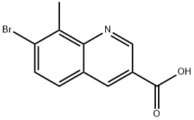 7-Bromo-8-methylquinoline-3-carboxylic acid Struktur