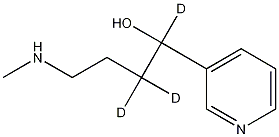 4-(Methylamino)-1-(3-pyridyl)-1-butanol-D3 化学構造式
