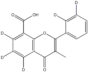 3-Methylflavone-8-carboxylic Acid-d5 化学構造式