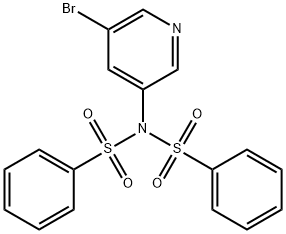 N-(5-bromopyridin-3-yl)-N-(phenylsulfonyl)benzenesulfonamide Struktur