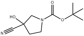 tert-butyl 3-cyano-3-hydroxypyrrolidine-1-carboxylate Structure