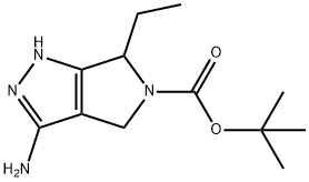 3-氨基-6-乙基-4,6-二氢吡咯并[3,4-C]吡唑-5(1H)-羧酸叔丁酯 结构式