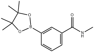 3-(N-メチルアミノカルボニル)フェニルボロン酸ピナコールエステル 化学構造式