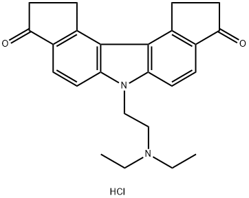 6-[2-(Diethylamino)ethyl]-10,11-dihydro-1H-dicyclopenta[c,g]carbazole-3,9(2H,6H)-dione hydrochloride Structure