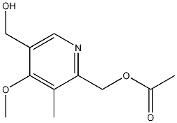 2-Acetoxymethyl-5-hydroxymethyl-4-methoxy-3-methylpyridine
 Structure