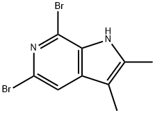 5,7-Dibromo-2,3-dimethyl-1H-pyrrolo[2,3-c]pyridine Struktur