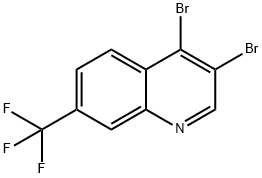 3,4-Dibromo-7-trifluoromethylquinoline Structure