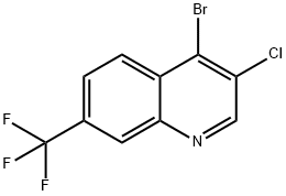 4-Bromo-3-chloro-7-trifluoromethylquinoline Struktur