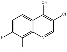 3-Chloro-7,8-difluoro-4-hydroxyquinoline 结构式