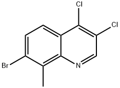 7-Bromo-3,4-dichloro-8-methylquinoline 化学構造式
