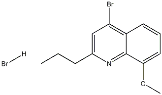 4-Bromo-8-methoxy-2-propylquinoline hydrobromide 化学構造式
