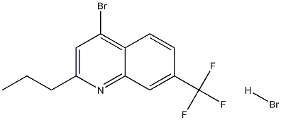 4-Bromo-2-propyl-7-trifluoromethylquinoline hydrobromide Struktur
