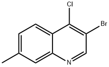 3-Bromo-4-chloro-7-methylquinoline 化学構造式