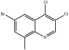 6-Bromo-3,4-dichloro-8-methylquinoline 化学構造式