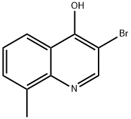 3-Bromo-4-hydroxy-8-methylquinoline Struktur