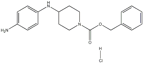 4-(4-aminophenylamino)- piperidine-1-carboxylic acid benzyl ester hydrochloride Struktur
