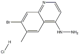 7-Bromo-4-hydrazino-6-methylquinoline hydrochloride 化学構造式