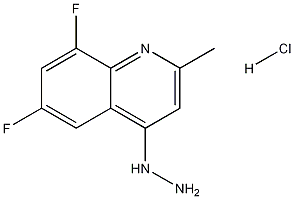 6,8-Difluoro-4-hydrazino-2-methylquinoline hydrochloride Struktur