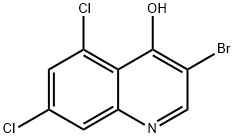 3-Bromo-5,7-dichloro-4-hydroxyquinoline Struktur