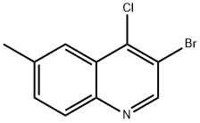 3-Bromo-4-chloro-6-methylquinoline Struktur
