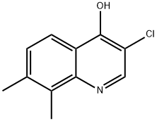 3-Chloro-7,8-dimethyl-4-hydroxyquinoline 化学構造式
