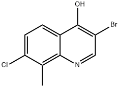 3-Bromo-7-chloro-4-hydroxy-8-methylquinoline Struktur